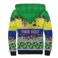 Personalised Malampa Fiji Forever Sherpa Hoodie Tagimoucia Polynesian Sand Drawing - Polynesian Pride