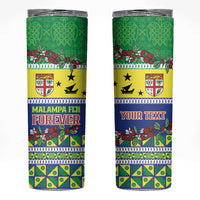 Personalised Malampa Fiji Forever Skinny Tumbler Tagimoucia Polynesian Sand Drawing LT9 Yellow - Polynesian Pride