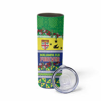Personalised Malampa Fiji Forever Skinny Tumbler Tagimoucia Polynesian Sand Drawing LT9 - Polynesian Pride
