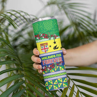 Personalised Malampa Fiji Forever Skinny Tumbler Tagimoucia Polynesian Sand Drawing LT9 - Polynesian Pride