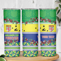 Personalised Malampa Fiji Forever Skinny Tumbler Tagimoucia Polynesian Sand Drawing LT9 - Polynesian Pride