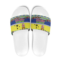 Malampa Fiji Forever Slide Sandals Tagimoucia Polynesian Sand Drawing - Polynesian Pride