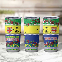 Personalised Malampa Fiji Forever Tumbler Cup Tagimoucia Polynesian Sand Drawing LT9 - Polynesian Pride