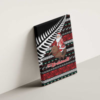 New Zealand Kiwi Santa Christmas Canvas Wall Art He Wairua Kirihimete - Polynesian Pride