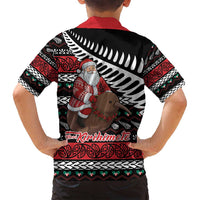 New Zealand Kiwi Santa Christmas Family Matching Off Shoulder Maxi Dress and Hawaiian Shirt He Wairua Kirihimete - Polynesian Pride