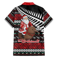 New Zealand Kiwi Santa Christmas Family Matching Off Shoulder Maxi Dress and Hawaiian Shirt He Wairua Kirihimete - Polynesian Pride