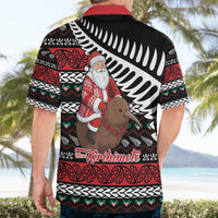 New Zealand Kiwi Santa Christmas Hawaiian Shirt He Wairua Kirihimete - Polynesian Pride