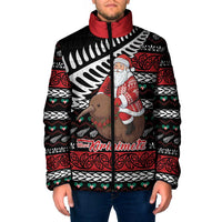New Zealand Kiwi Santa Christmas Padded Jacket He Wairua Kirihimete - Polynesian Pride