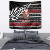 New Zealand Kiwi Santa Christmas Tapestry He Wairua Kirihimete - Polynesian Pride