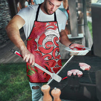 Personalised New Zealand Koru Pohutukawa Apron Meri Kirihimete Aroha for Christmas - Polynesian Pride