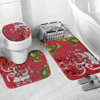 Personalised New Zealand Koru Pohutukawa Bathroom Set Meri Kirihimete Aroha for Christmas - Polynesian Pride