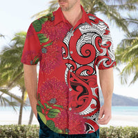 Personalised New Zealand Koru Pohutukawa Hawaiian Shirt Meri Kirihimete Aroha for Christmas - Polynesian Pride