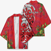 Personalised New Zealand Koru Pohutukawa Kimono Meri Kirihimete Aroha for Christmas - Polynesian Pride