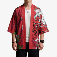 Personalised New Zealand Koru Pohutukawa Kimono Meri Kirihimete Aroha for Christmas - Polynesian Pride