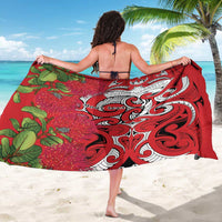 Personalised New Zealand Koru Pohutukawa Sarong Meri Kirihimete Aroha for Christmas - Polynesian Pride