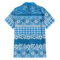 Hawaiian Hibiscus Honu Hawaiian Shirt Blue Mele Kalikimaka Palaka Spirit LT9 - Polynesian Pride