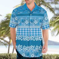 Hawaiian Hibiscus Honu Hawaiian Shirt Blue Mele Kalikimaka Palaka Spirit LT9 - Polynesian Pride