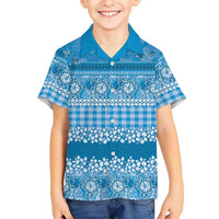 Hawaiian Hibiscus Honu Hawaiian Shirt Blue Mele Kalikimaka Palaka Spirit LT9 - Polynesian Pride