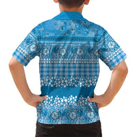 Hawaiian Hibiscus Honu Hawaiian Shirt Blue Mele Kalikimaka Palaka Spirit LT9 - Polynesian Pride