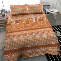 Hawaiian Hibiscus Honu Bedding Set Gold Mele Kalikimaka Palaka Spirit - Polynesian Pride