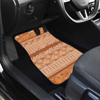 Hawaiian Hibiscus Honu Car Mats Gold Mele Kalikimaka Palaka Spirit - Polynesian Pride