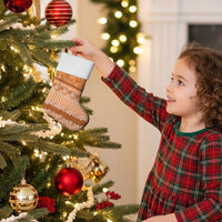 Hawaiian Hibiscus Honu Christmas Stocking Gold Mele Kalikimaka Palaka Spirit - Polynesian Pride