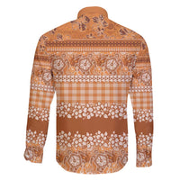 Hawaiian Hibiscus Honu Family Matching Long Sleeve Bodycon Dress and Hawaiian Shirt Gold Mele Kalikimaka Palaka Spirit - Polynesian Pride