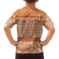 Hawaiian Hibiscus Honu Hawaiian Shirt Gold Mele Kalikimaka Palaka Spirit - Polynesian Pride