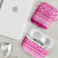 Hawaiian Hibiscus Honu AirPods Case Pink Mele Kalikimaka Palaka Spirit LT9 - Polynesian Pride