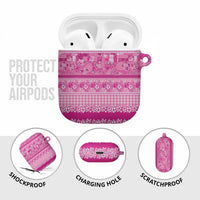 Hawaiian Hibiscus Honu AirPods Case Pink Mele Kalikimaka Palaka Spirit LT9 - Polynesian Pride