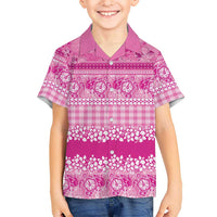 Hawaiian Hibiscus Honu Family Matching Summer Maxi Dress and Hawaiian Shirt Pink Mele Kalikimaka Palaka Spirit - Polynesian Pride