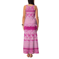 Hawaiian Hibiscus Honu Family Matching Tank Maxi Dress and Hawaiian Shirt Pink Mele Kalikimaka Palaka Spirit - Polynesian Pride