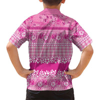 Hawaiian Hibiscus Honu Kid Hawaiian Shirt Pink Mele Kalikimaka Palaka Spirit LT9 - Polynesian Pride