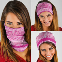 Hawaiian Hibiscus Honu Neck Gaiter Pink Mele Kalikimaka Palaka Spirit - Polynesian Pride