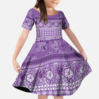 Hawaiian Hibiscus Honu Family Matching Puletasi and Hawaiian Shirt Purple Mele Kalikimaka Palaka Spirit - Polynesian Pride