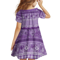 Hawaiian Hibiscus Honu Family Matching Puletasi and Hawaiian Shirt Purple Mele Kalikimaka Palaka Spirit - Polynesian Pride
