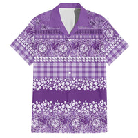 Hawaiian Hibiscus Honu Hawaiian Shirt Purple Mele Kalikimaka Palaka Spirit LT9 Purple - Polynesian Pride