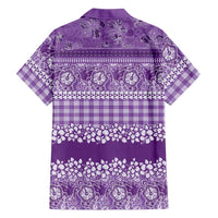 Hawaiian Hibiscus Honu Hawaiian Shirt Purple Mele Kalikimaka Palaka Spirit LT9 - Polynesian Pride