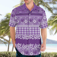 Hawaiian Hibiscus Honu Hawaiian Shirt Purple Mele Kalikimaka Palaka Spirit LT9 - Polynesian Pride