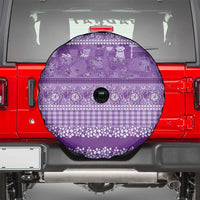 Hawaiian Hibiscus Honu Spare Tire Cover Purple Mele Kalikimaka Palaka Spirit - Polynesian Pride