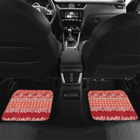 Hawaiian Hibiscus Honu Car Mats Red Mele Kalikimaka Palaka Spirit - Polynesian Pride