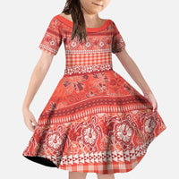 Hawaiian Hibiscus Honu Family Matching Tank Maxi Dress and Hawaiian Shirt Red Mele Kalikimaka Palaka Spirit - Polynesian Pride