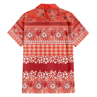 Hawaiian Hibiscus Honu Family Matching Tank Maxi Dress and Hawaiian Shirt Red Mele Kalikimaka Palaka Spirit - Polynesian Pride