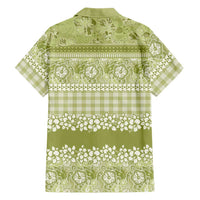 Hawaiian Hibiscus Honu Family Matching Off Shoulder Maxi Dress and Hawaiian Shirt Sage Green Mele Kalikimaka Palaka Spirit - Polynesian Pride