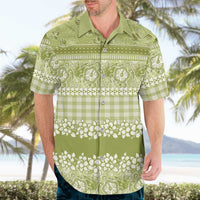 Hawaiian Hibiscus Honu Hawaiian Shirt Sage Green Mele Kalikimaka Palaka Spirit LT9 - Polynesian Pride