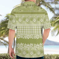 Hawaiian Hibiscus Honu Hawaiian Shirt Sage Green Mele Kalikimaka Palaka Spirit LT9 - Polynesian Pride