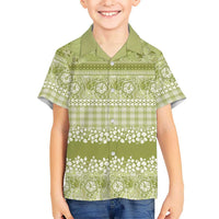 Hawaiian Hibiscus Honu Hawaiian Shirt Sage Green Mele Kalikimaka Palaka Spirit LT9 - Polynesian Pride
