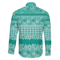 Hawaiian Hibiscus Honu Family Matching Mermaid Dress and Hawaiian Shirt Turquoise Mele Kalikimaka Palaka Spirit - Polynesian Pride