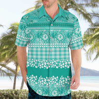 Hawaiian Hibiscus Honu Hawaiian Shirt Turquoise Mele Kalikimaka Palaka Spirit - Polynesian Pride