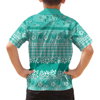 Hawaiian Hibiscus Honu Hawaiian Shirt Turquoise Mele Kalikimaka Palaka Spirit - Polynesian Pride